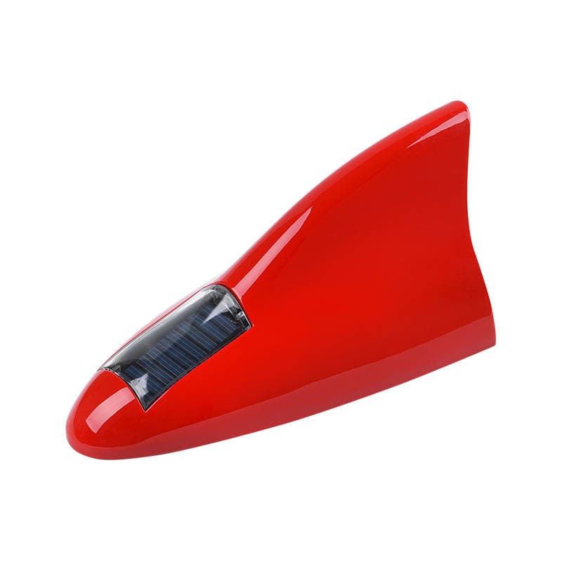 Solar Remote Control Signal Radio Shark Fin Antenna Anti-Rear Collision Warning Light Roof Tail Wing Flash Anti-Static 5