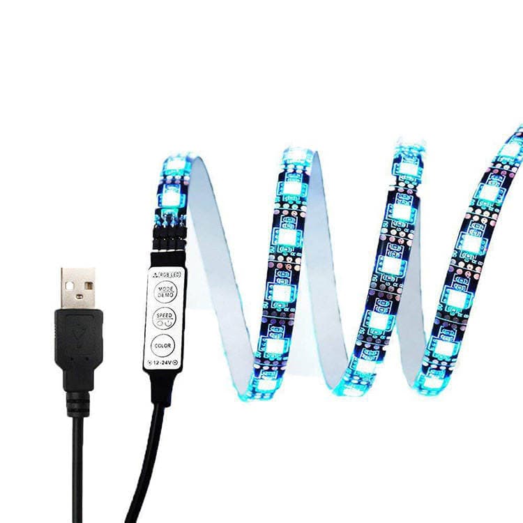 USB LED 5050 RGB zolaq, 5V, batareya qutusu ilə, TV arxa işıqlandırması üçün 3