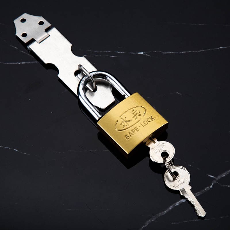 Sailor Brand Iron Chain Small Copper Lock, Household Imitation Copper Padlock, Single Lock, Universal Key [Cross-Border White Label] 2