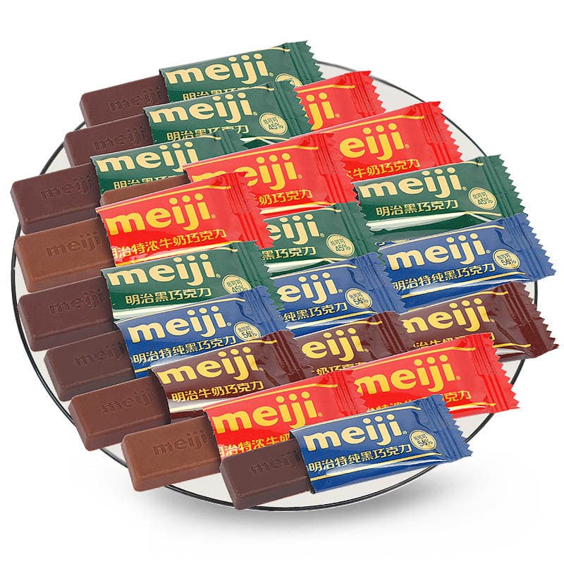 Meiji şokolad kubları, südlü və tünd, 500g 5