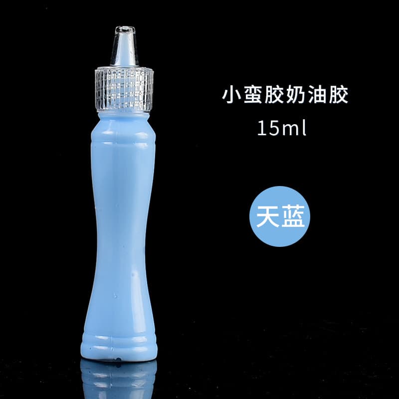 Small waisted cream glue sky blue 15ml