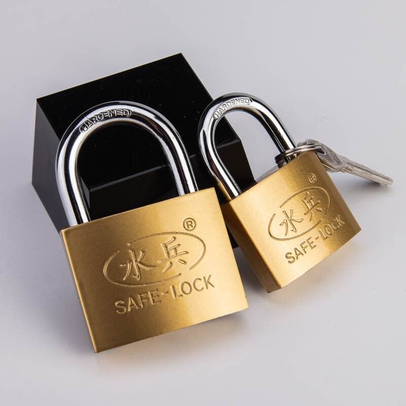 Sailor Brand Iron Chain Small Copper Lock, Household Imitation Copper Padlock, Single Lock, Universal Key [Cross-Border White Label] 3