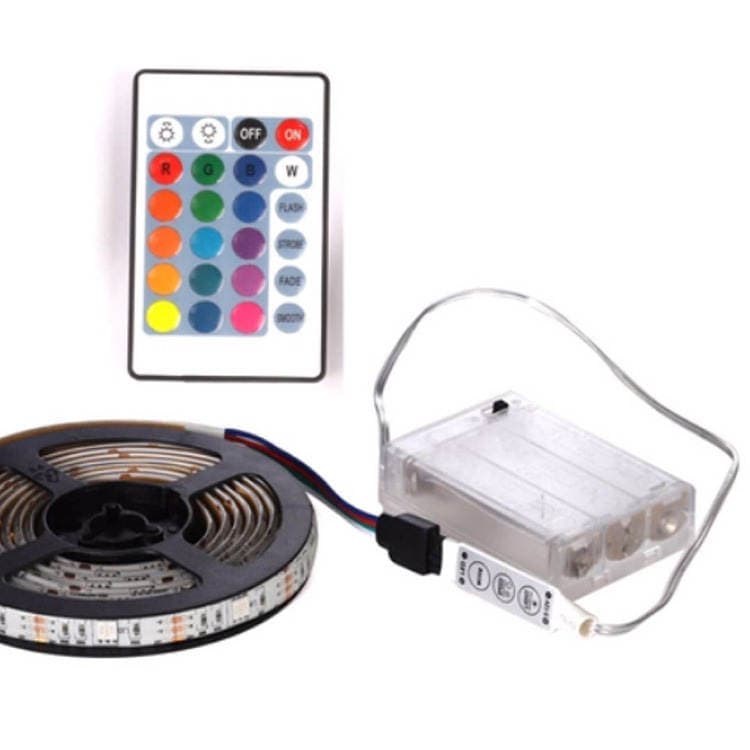 USB LED 5050 RGB zolaq, 5V, batareya qutusu ilə, TV arxa işıqlandırması üçün 5