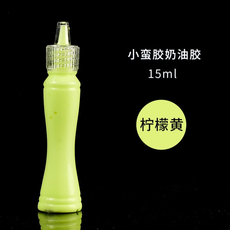 Small waisted cream glue lemon yellow 15ml