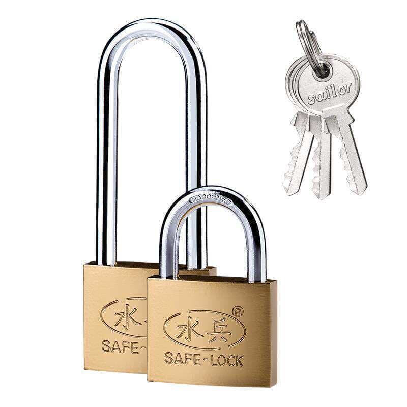 Sailor Brand Iron Chain Small Copper Lock, Household Imitation Copper Padlock, Single Lock, Universal Key [Cross-Border White Label] 5