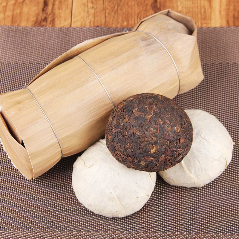 Yunnan Pu-er Tuo çayı, 2009-cu il, Çenxianq, bambuk qabda, bişmiş, 100 q 1