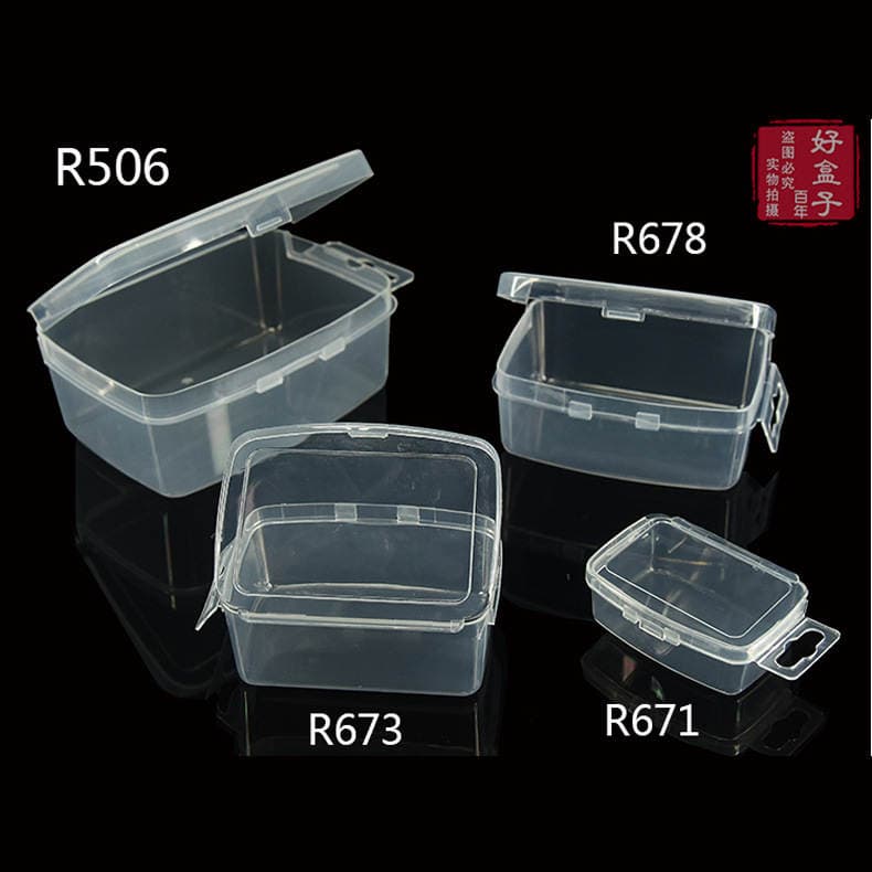 Factory Rectangular Parts Box R506 Plastic Box Transparent Lid Tool Box Home Storage PP Card Box 4