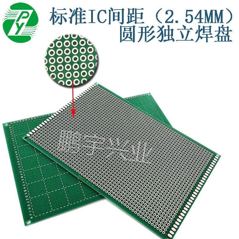 Pcb Universal Board Fiberglass Student Welding Experiment Board 9*15*20*30*40 Single-Sided Green Oil Spray Tin Hole Board 2