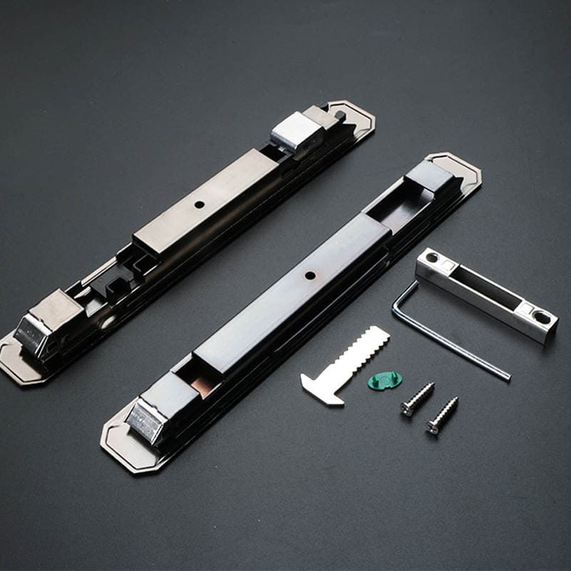 Stainless steel sliding window lock aluminum alloy sliding door lock balcony bathroom embedded Invisible Hook Lock glass door and window lock 2