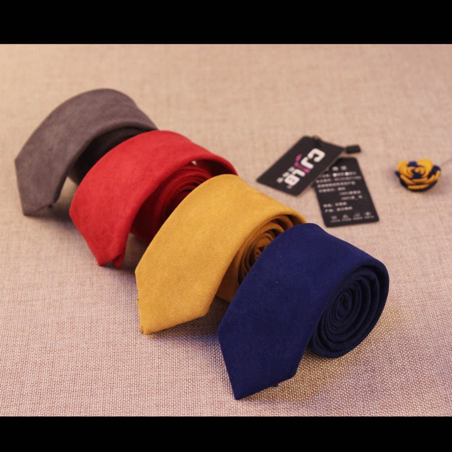 Fashion narrow tie casual Korean style small tie 6cm feather tie European and American style multi-color wholesale 2