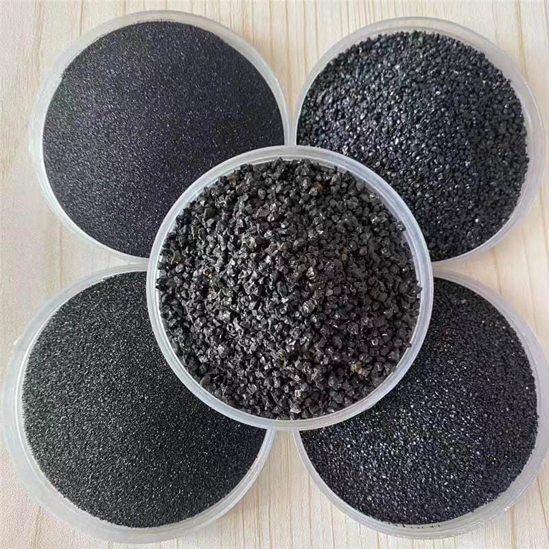 Emery Manufacturer Wholesale Sandblasting Rust Removal Copper Ore Sand Floor Aggregate Emery Bright Black Sand Black Quartz Sand 1