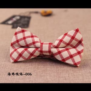 Polyester cotton bow tie 006