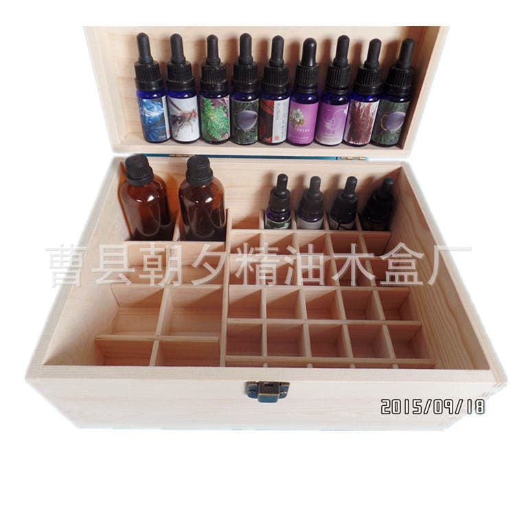 Essential oil storage box loose solid wooden 38 grid essential oil bottle packing finishing wooden box factory in stock wholesale source factory 5