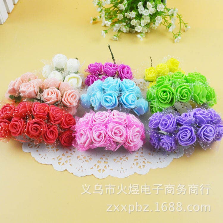 Colorful Mini Artificial Rose Flower Gift Box, Souvenir with Flowers, Micro-Landscape Green Plant Decoration, Artificial Plants 1