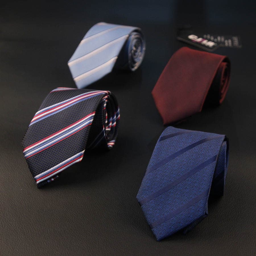 Factory in stock formal wear business tie men's wedding 7CM business wear group Black wholesale New 1
