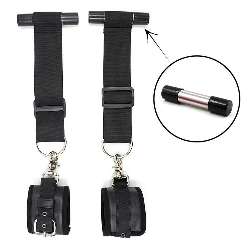 Color Leather Goods Adult Sex SM Torture Set-up Leather Handcuffs Hanging Big Buckle Handcuffs Door Hanging Sex Products 2