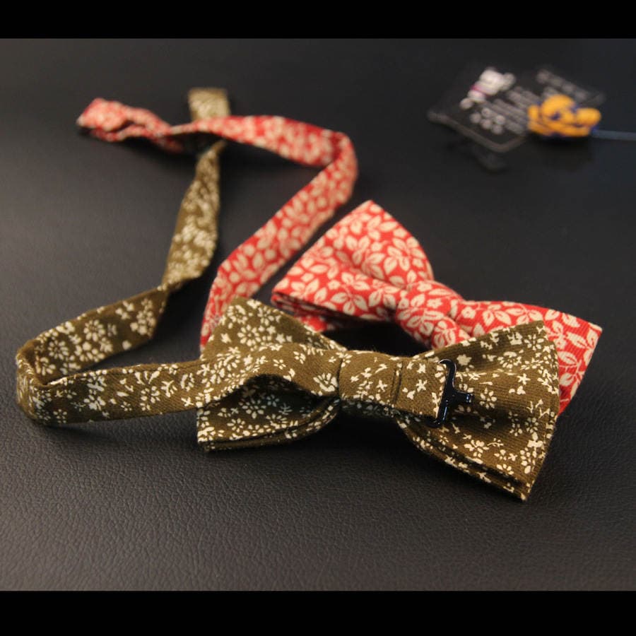 Korean version of bow tie men's casual fashion cotton printed suit bow knot men's and women's new flower manufacturers 4