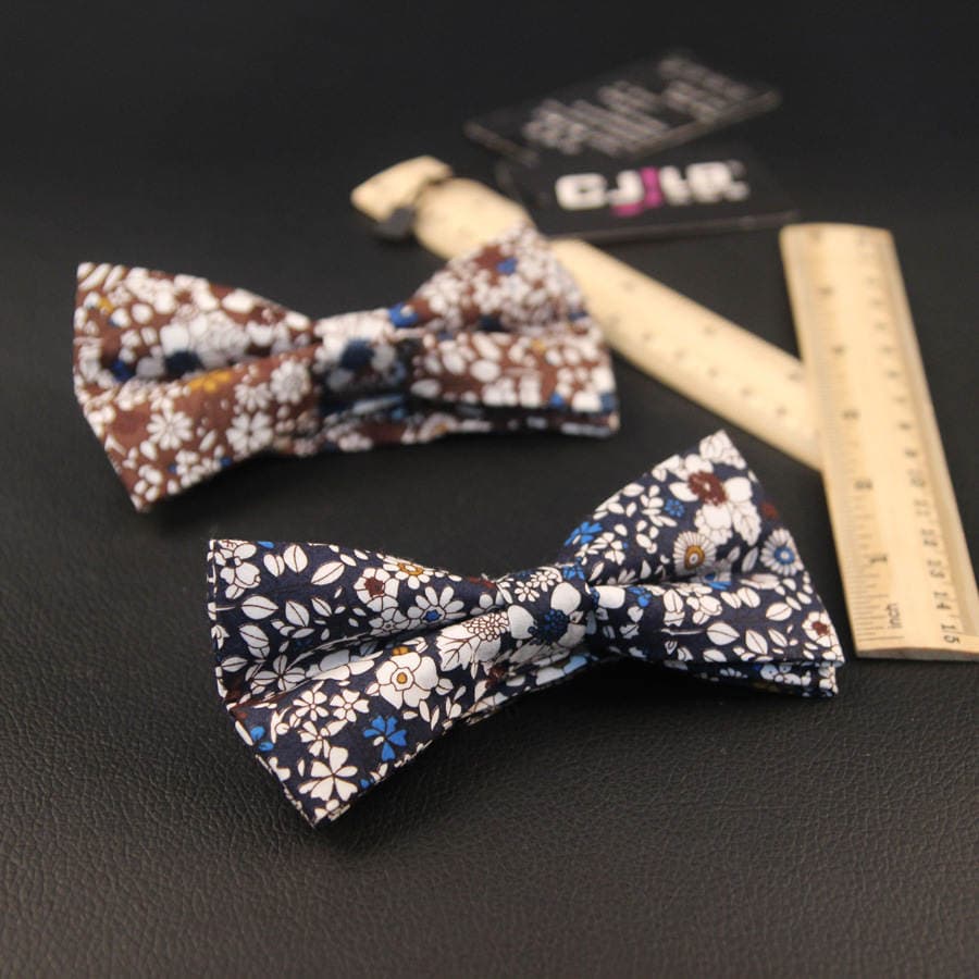 Korean version of bow tie men's casual fashion cotton printed suit bow knot men's and women's new flower manufacturers 2