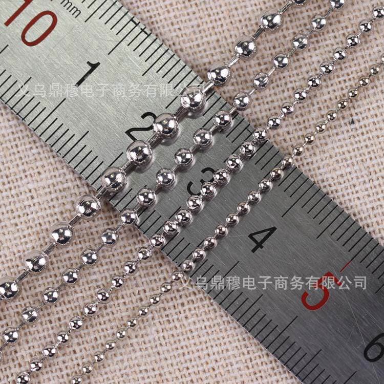 2.4mm tag chain wholesale DIY jewelry key chain bead chain material iron bead chain necklace chain 4