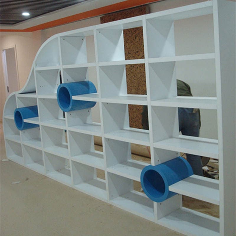 Beijing factory direct paint bookshelf solid wood bookcase bookshelf library locker bookshelf home decoration 2