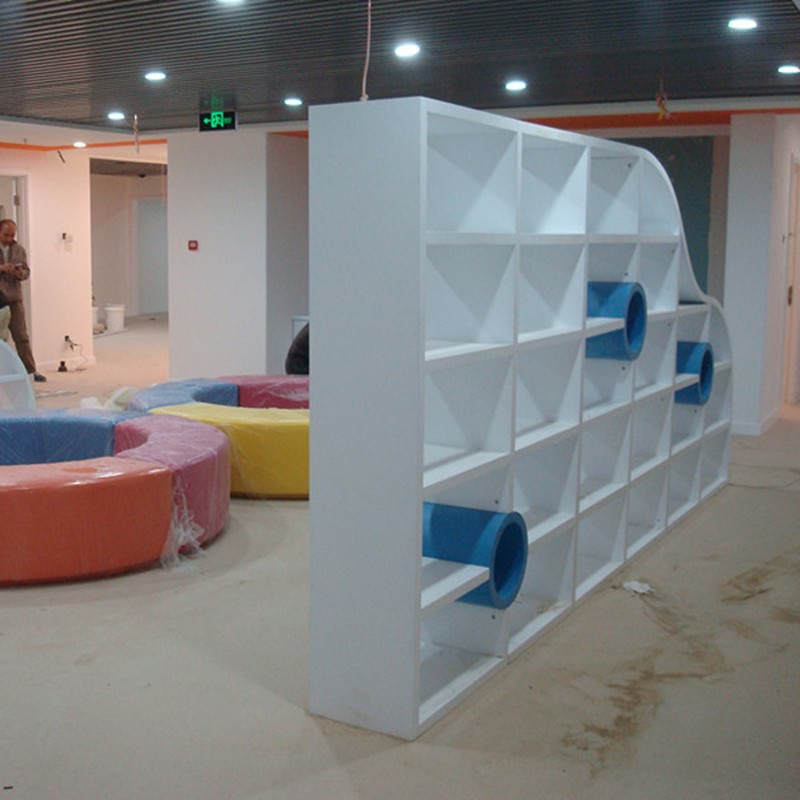 Beijing factory direct paint bookshelf solid wood bookcase bookshelf library locker bookshelf home decoration 3