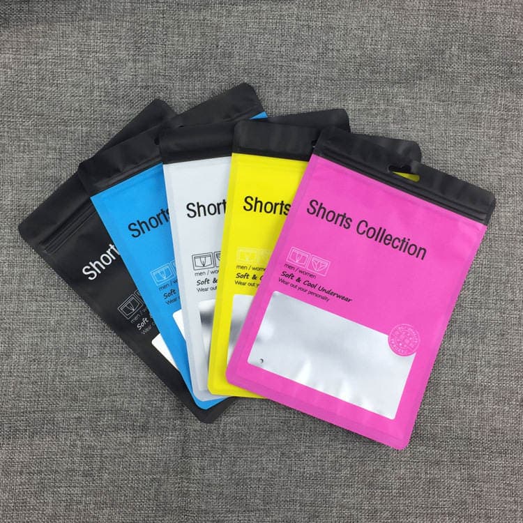 in stock Frosted Matte Transparent Boutique Underwear Packaging Bag Men Women Children Universal Underwear Self-sealing Zipper Bag 4