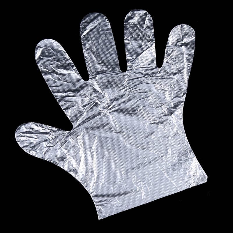 200 Pieces of Food Grade Disposable Gloves Film for Home Kitchen and Catering Thickeneded Transparent Pe Plastic Gloves 4