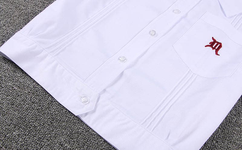 Spot Japanese student JK uniform corner collar embroidered cotton short embroidered short sleeve school uniform shirt 5
