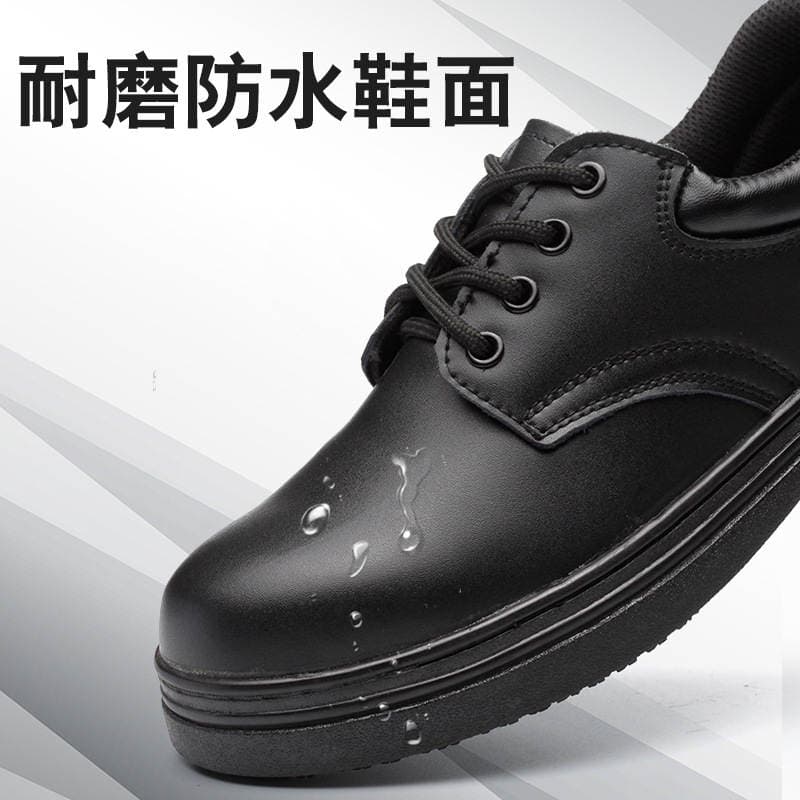 Cross-border Chef Shoes Men's Non-slip Waterproof and Oil-proof Kitchen Pure Cowhide Wear-resistant and Breathable Kitchen Shoes Anti-smashing 4