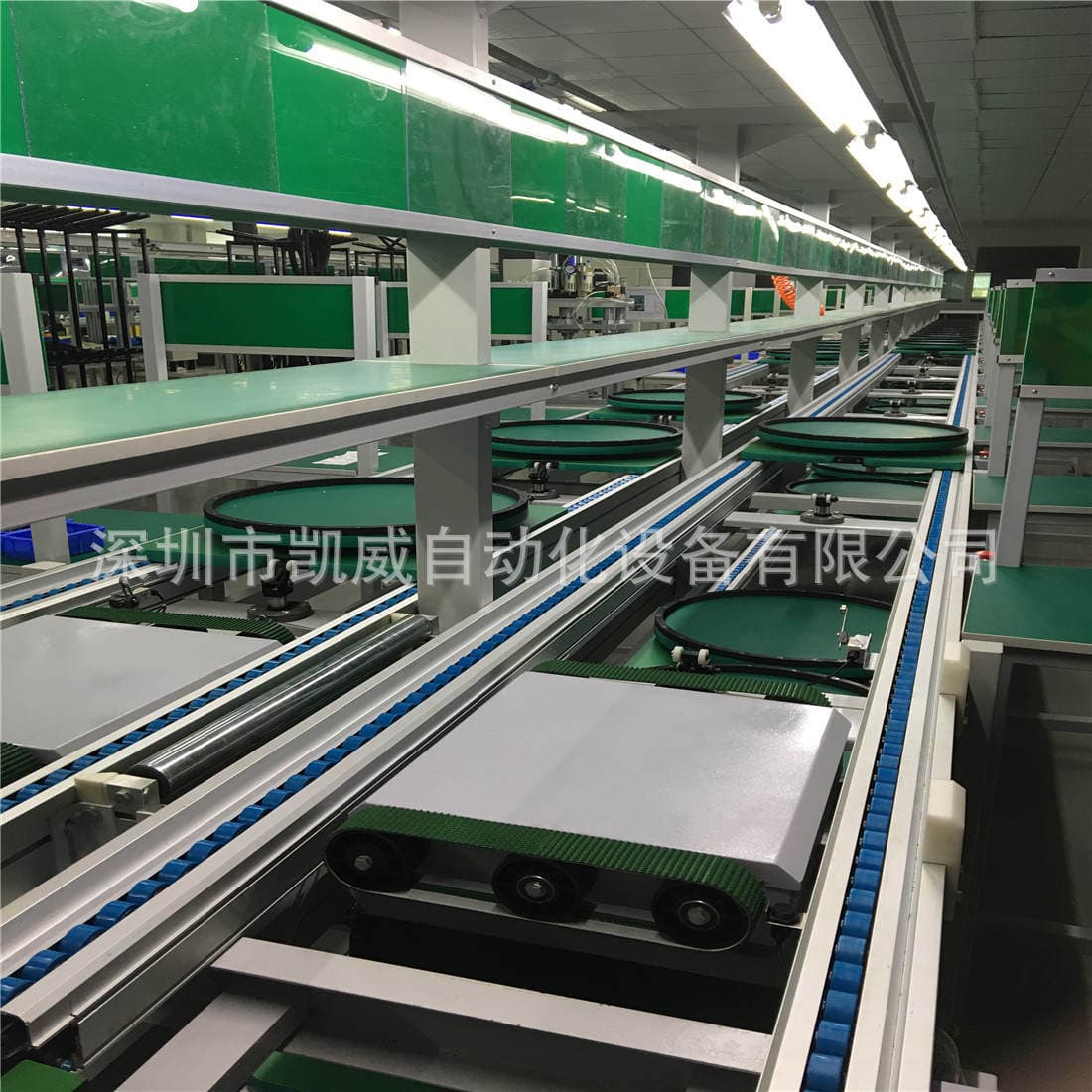 Elektron Məhsullar üçün Avtomatlaşdırılmış İkiqat Sürətli Zəncirli Yığılma Xətti 2