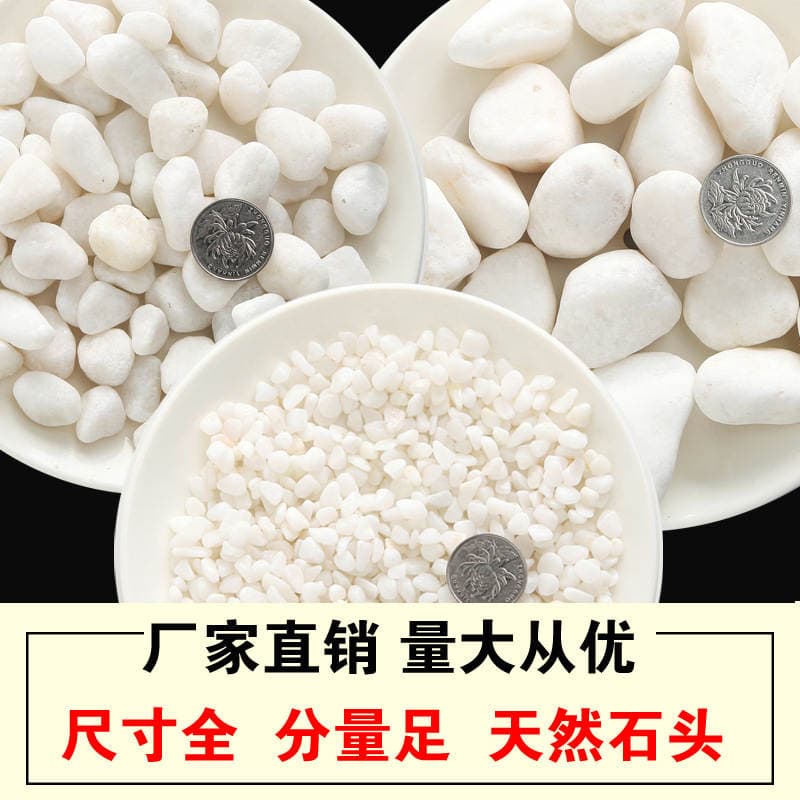 Natural cobblestone White small stone paving snowflake white gravel white marble garden landscape withered landscape White Stone 1