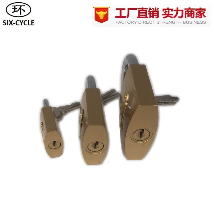 Padlock Cabinet Dormitory Student Door Lock Single Lock Household Small Lock Imitation Copper Padlock Anti-Theft Upgrade 2