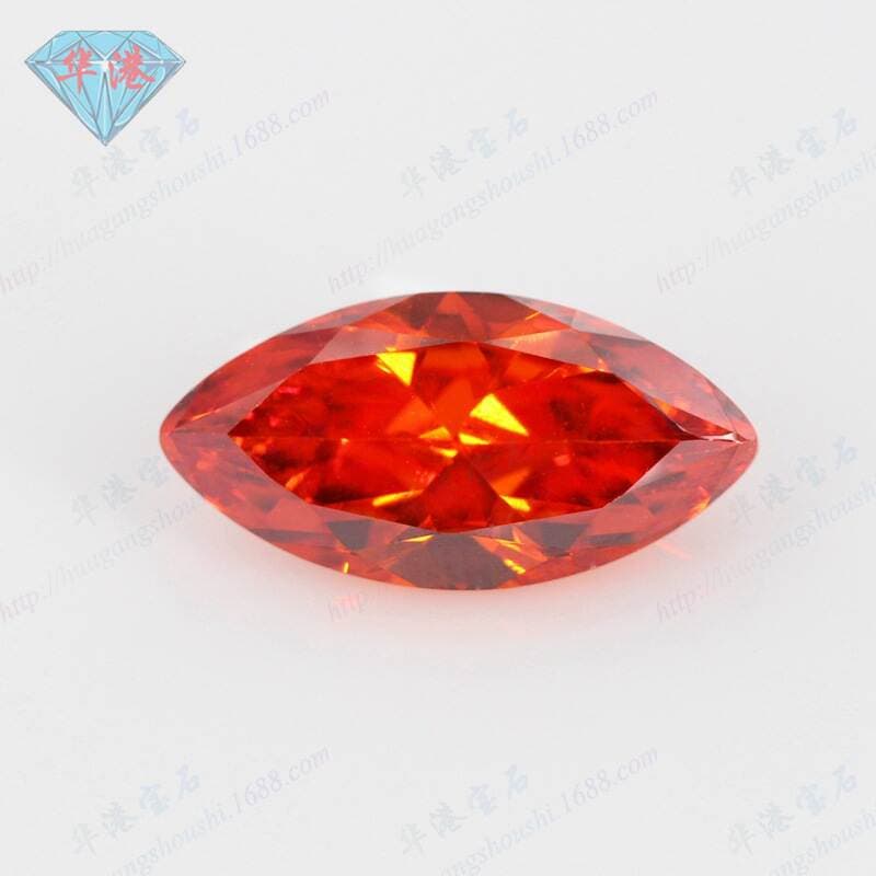 Huanggang Gemstone Markiz Formalı Rəngli Süni Sirkon (CZ) Çılpaq Daş (Üzük üçün) 4