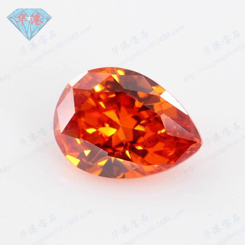 Huagang Gem AAA Armud Formalı Ağ Süni Sirkon (CZ) Çılpaq Daş 4