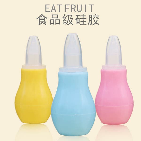 Manual Silicone Nasal Aspirator Pump-Type Baby Nasal Aspirator for Nasal Mucus Cleaning