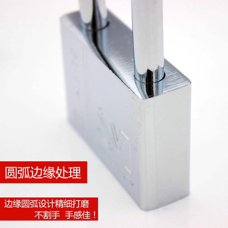 Factory strength square blade imitation stainless steel padlock 30mm single open one key open more than one 3