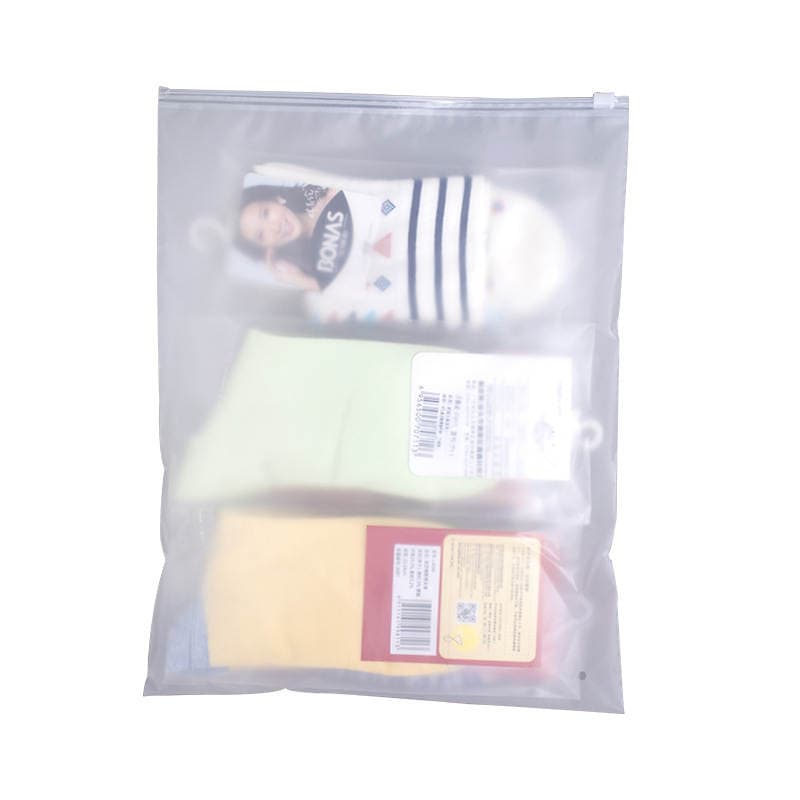 Frosted transparent zipper bag underwear clothing pe packaging bag plastic Ziplock bag spot bra zipper bag wholesale 5