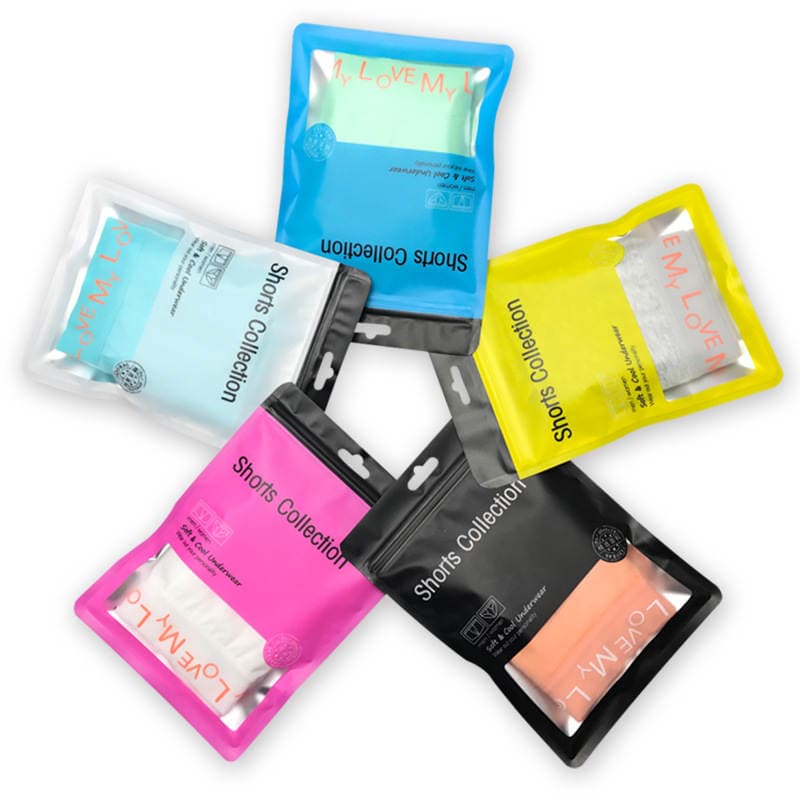 in stock Frosted Matte Transparent Boutique Underwear Packaging Bag Men Women Children Universal Underwear Self-sealing Zipper Bag 5