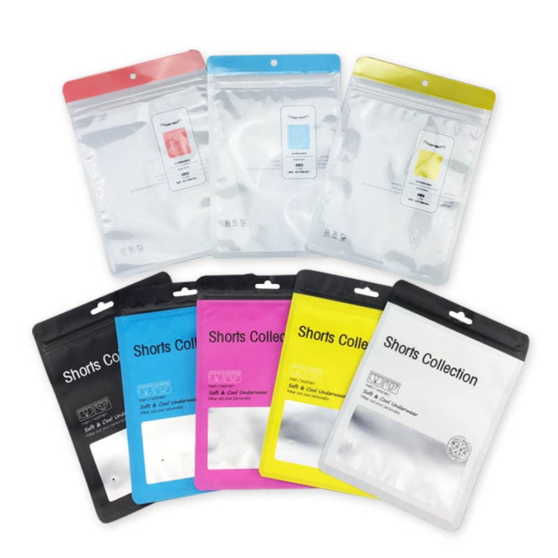 in stock Frosted Matte Transparent Boutique Underwear Packaging Bag Men Women Children Universal Underwear Self-sealing Zipper Bag 1