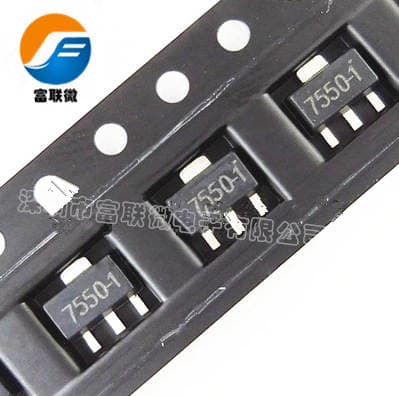 HT7550-1 7550 5V üçterminallı gərginlik tənzimləyicisi IC, SOT89/SOT23-3L, 36V-ə qədər 2