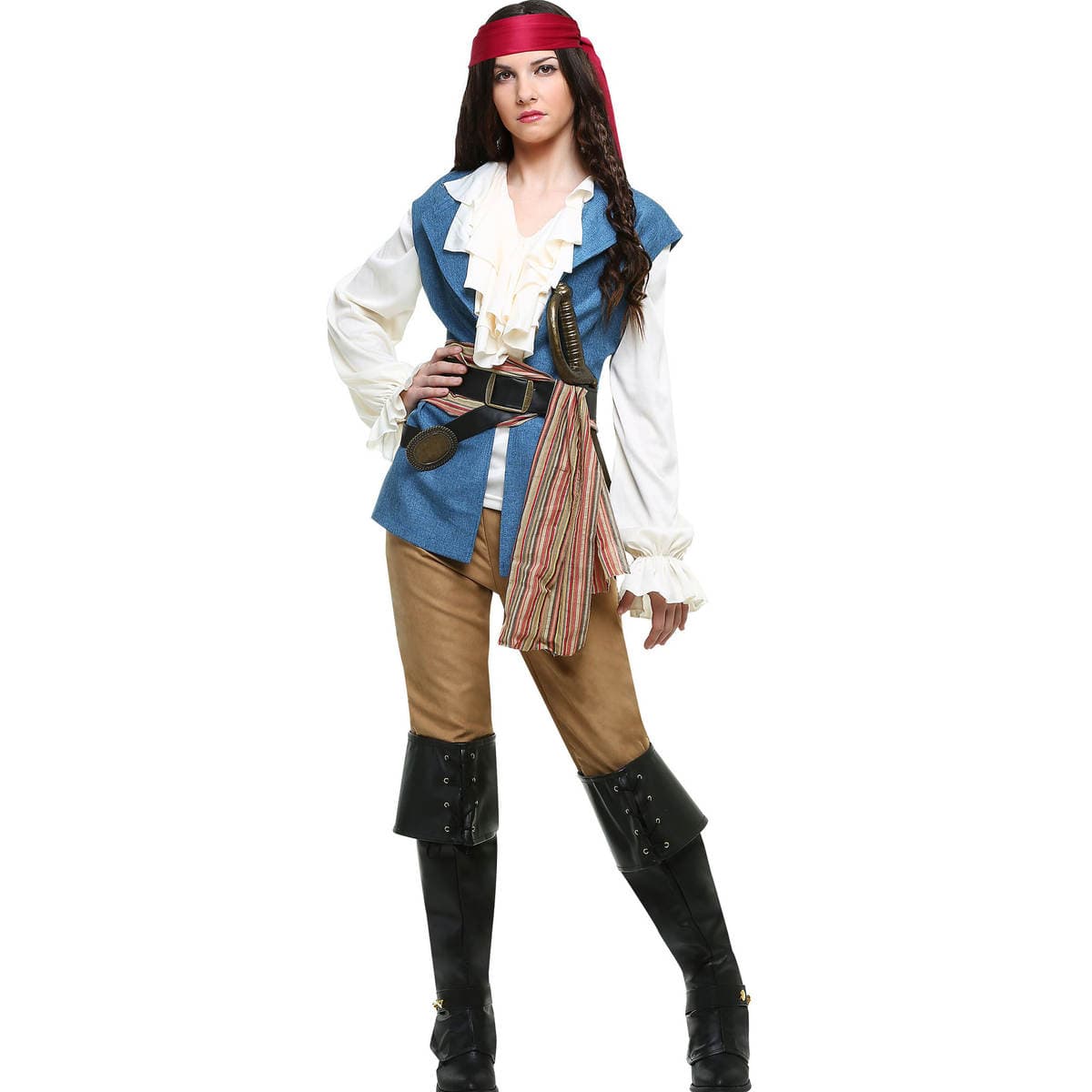 M-Xxl Halloween Pirate Uniform for Men and Women Couple Masquerade Women's Adult Pirates of the Caribbean Costume 3