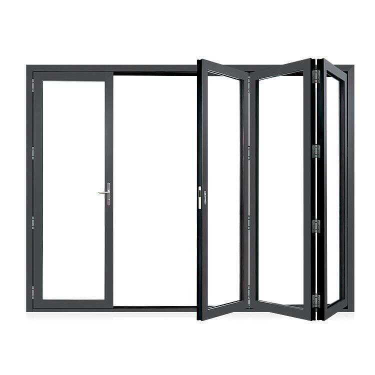 Foshan Manufacturer Aluminum Alloy Doors and Windows, Balcony Sliding Heavy-Duty Partition Doors, Shop and Hotel Thermal Break Aluminum Folding Doors Installation 5