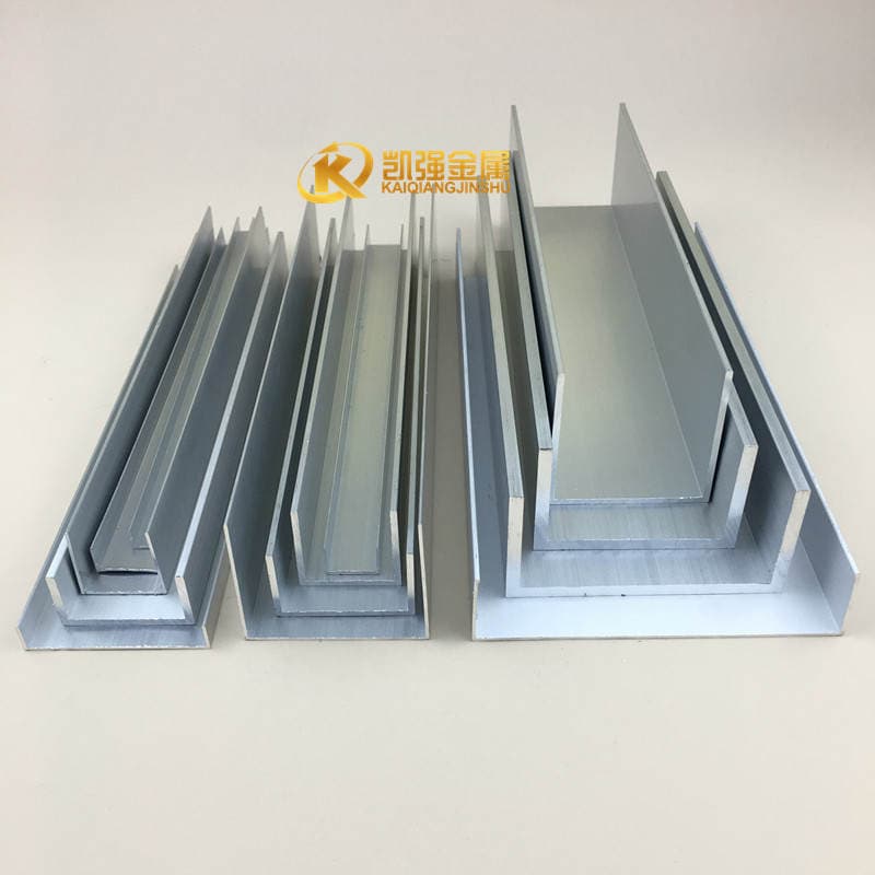 Edge-covered aluminum alloy U-shaped groove aluminum glass fixed clamping groove guide rail groove U-shaped aluminum groove profile closing groove strip inner groove 3