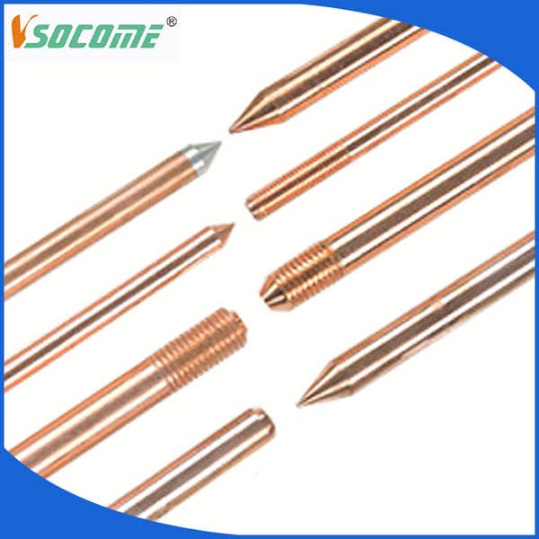 Lightning protection grounding sleeve/lightning rod/lightning protection equipment/one end pointed and one end flat series/lightning rod accessories/