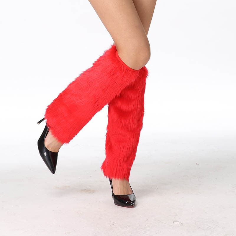 2023 Christmas leg ring Plush leg sleeve Christmas clothing accessories dsstage performance clothing price of a pair 5