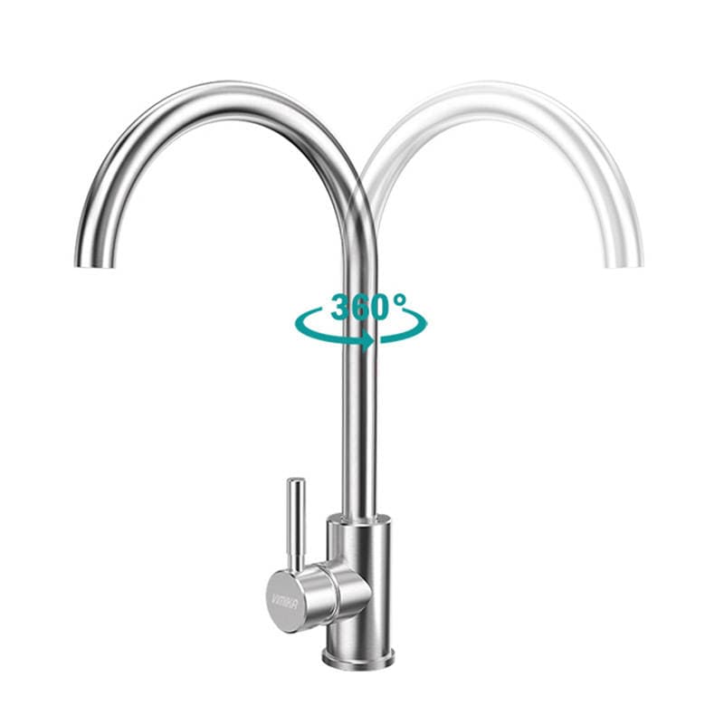 Fano Bathroom 304 Stainless Steel Lead-Free Kitchen Faucet Kitchen Hot and Cold Faucet for Kitchen Use 3