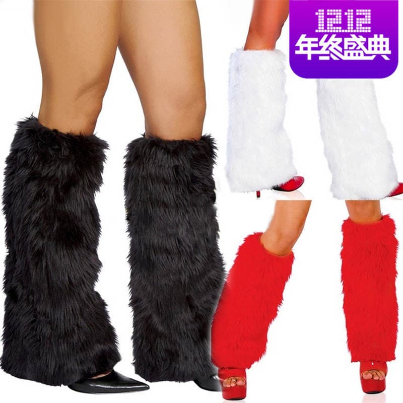 2023 Christmas leg ring Plush leg sleeve Christmas clothing accessories dsstage performance clothing price of a pair 1