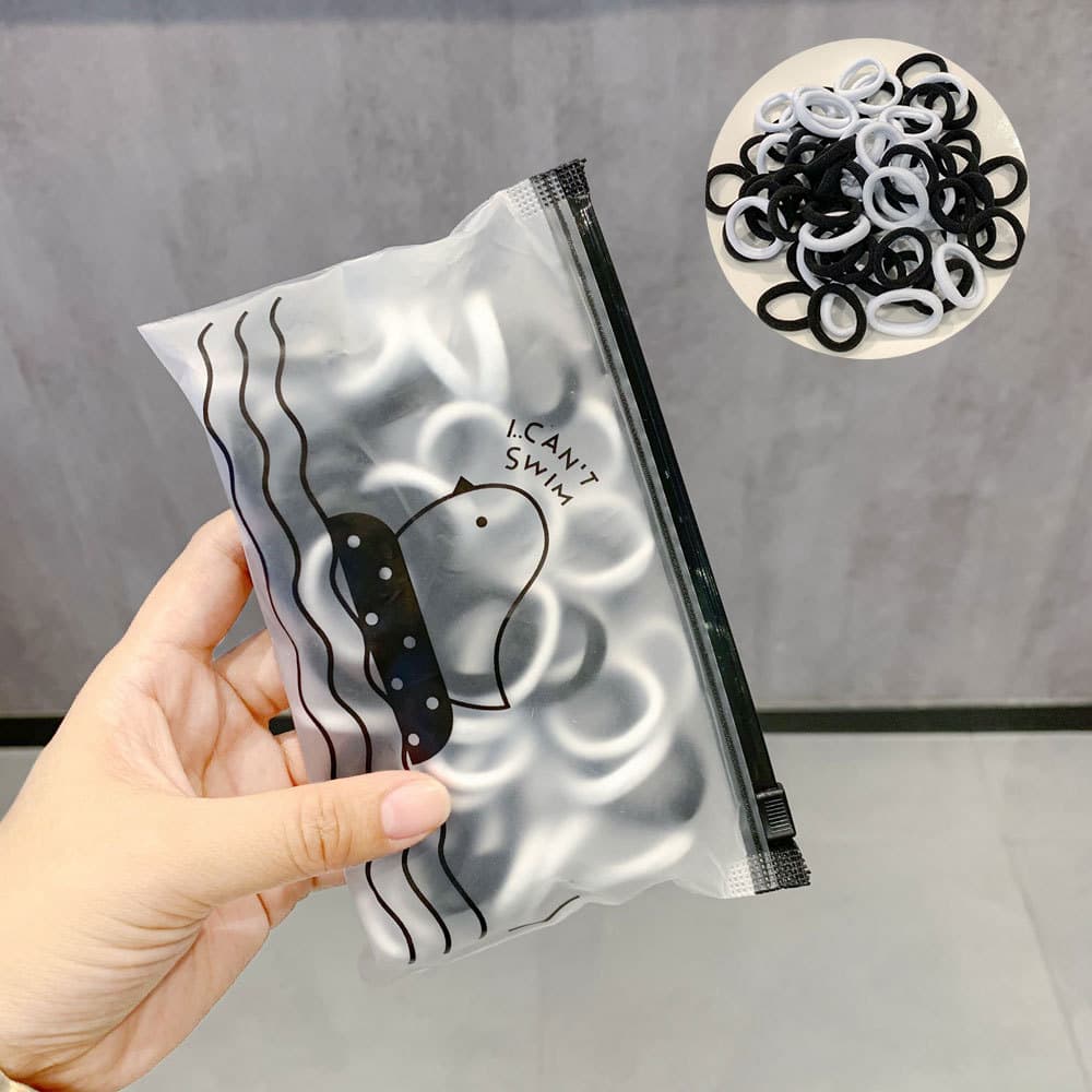[little bird bag] black and white 100 pieces [about 3cm]