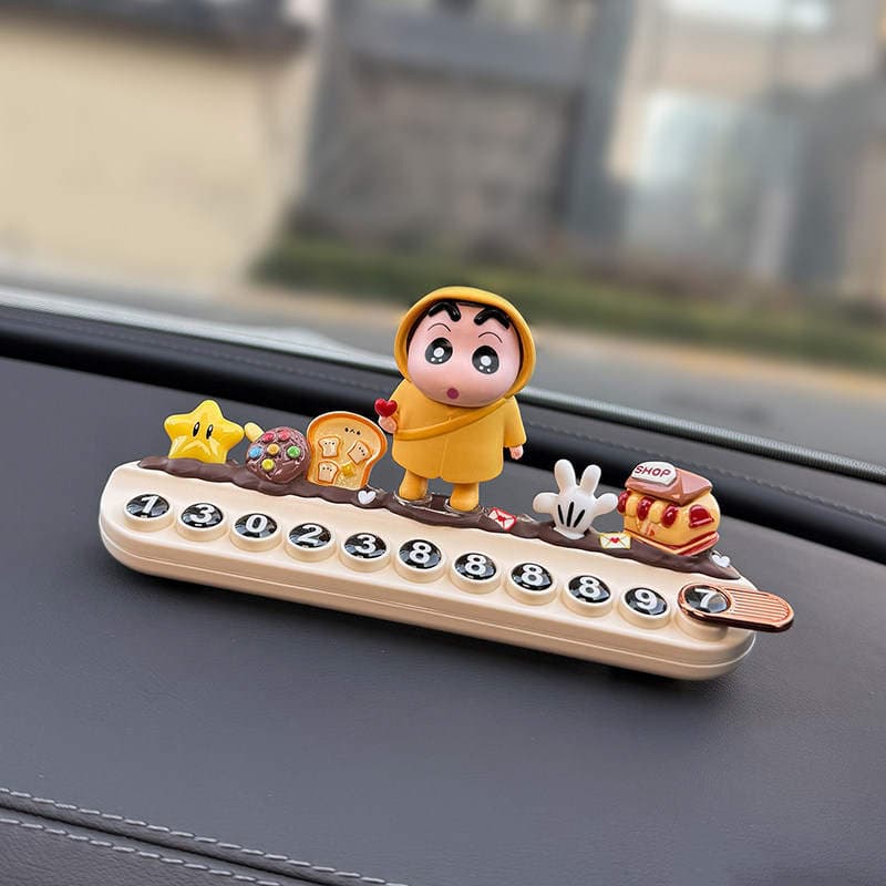 2026 yeni model Crayon Shin-Chan müvəqqəti avtomobil dayanacaq nömrəsi, gizlədilə bilən telefon nömrəsi ilə 5