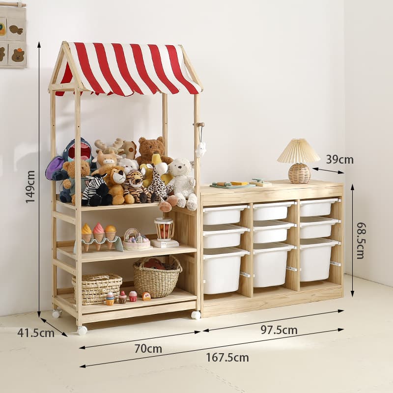 Small store type a red + track type three rows and four layers